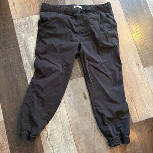 Sonoma Black Cotton Jogger Pants XL Elastic Waist